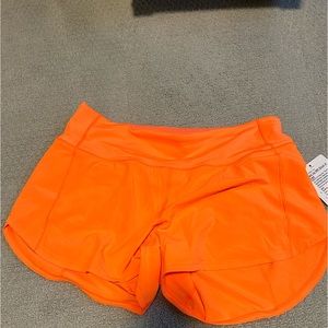 LULULEMON SPEED UP MR SHORT 4”-HIGHLIGHT ORANGE a 6